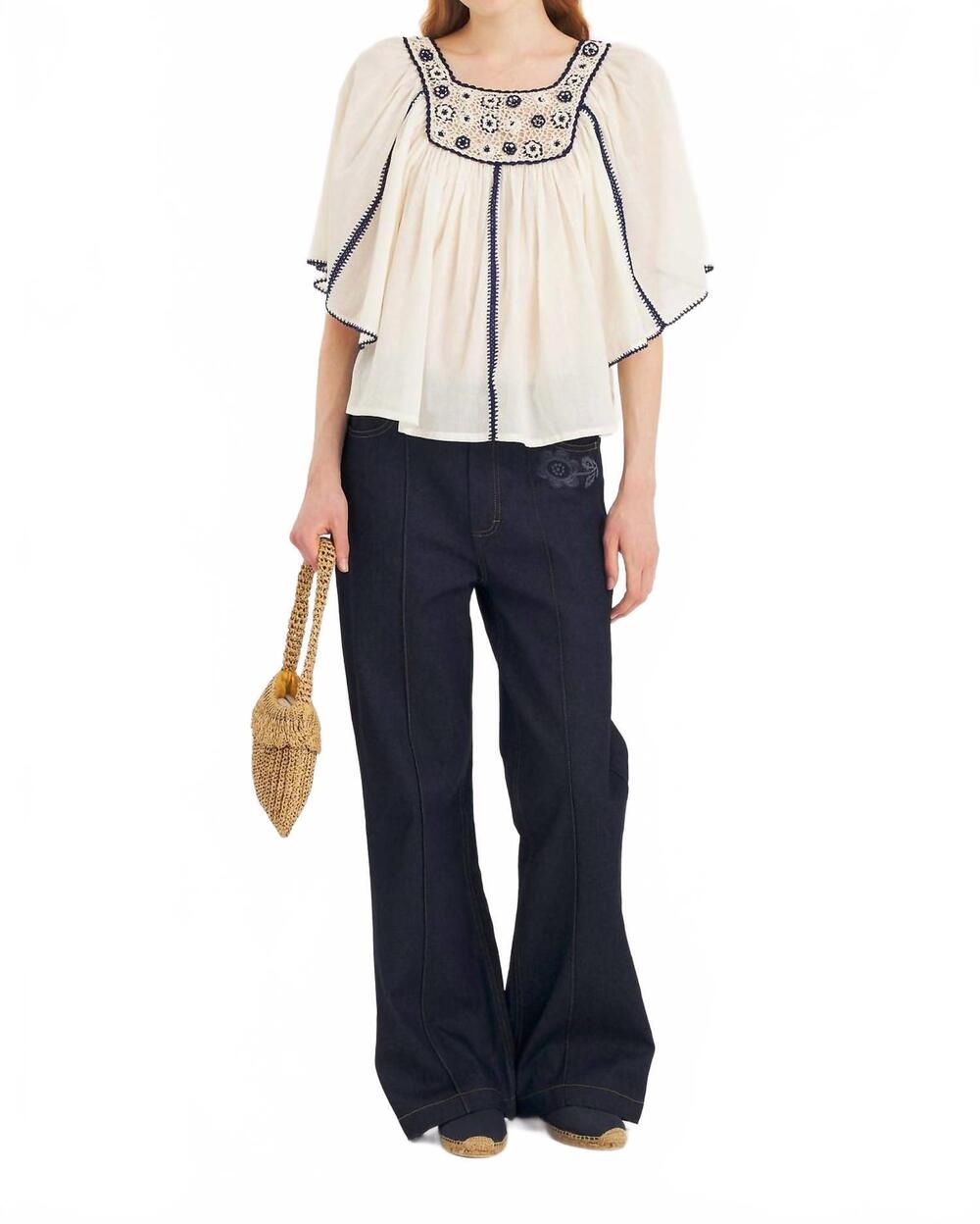 NEW ANTIK BATIK mati tee in cream